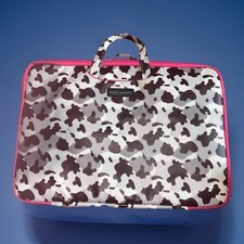 Simply Southern Pink and Cow Print Pockets Laptop Tablet Bag Satchel  11“ x 16“ picture
