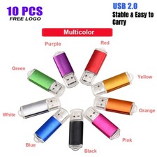 10Pcs Metal Colorful 4GB 8GB 16GB 32GB USB 2.0 Flash Drive Memory Stick Device picture
