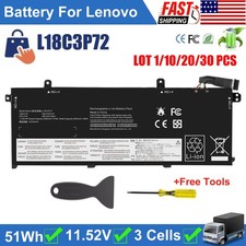 ✅LOT 1-30 L18C3P72 Battery 51Wh For Lenovo ThinkPad T490 T14 L18L3P73 SB10T83197 picture