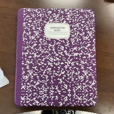 Ipad 7 Pro, 13  Purple Composition Book Design Folding Folio Tablet Case Cover picture