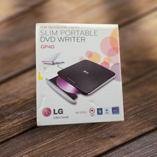 LG Electronics 8X USB 2.0 Portable Slim DVDARW External Drive, Black (GP40NB40) picture