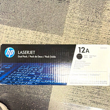 HP 12A Q2612AD Black Toner Cartridge 2 Pack for LaserJet  Qty 2 included picture