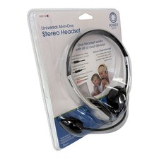 Stereo Headset Power Gear Universal All In One By Jasco For Phone PC New In Pkg picture