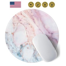 Marble Round Mouse Pad Pink Marble Customized -Textured Washable Desktop Prot... picture