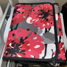 Thirty One BOLD BLOOM Tri-Fold Organizer iPad or Tablet Case With Pockets NWOT picture