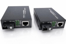 Elfcam® - 1 Pair Gigabit Fiber Ethernet Converters 1000M/100M/10M, SFP Medi picture