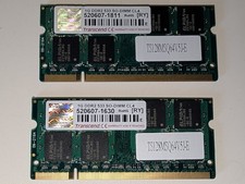 2GB Kit (2x1GB) Transcend DDR2 533MHz PC2-4200S SODIMM Laptop RAM Memory picture