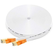 SMOLINK ETHERNET CABLE 50 FT CAT 8 CABLE 2000MHZ 40GBPS SFTP PATCH CORD WHITE picture