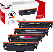 069 069H Toner Cartridge Set (4-Pack, Black Cyan Magenta Yellow) Replacement for picture