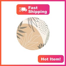 HEVITDA Round Mouse Pad Abstract Leaves Art 7 picture