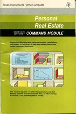TI-99/4A PERSONAL REAL ESTATE TESTED CARTRIDGE & MINT MANUAL picture