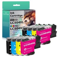 Compatible Black Color Ink Cartridges fits for Brother LC504XL MFC-J1365DW Lot picture