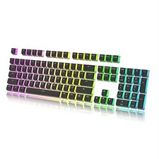 Pudding Keycaps Set, Doubleshot PBT Keycap Set, Full 108 OEM Profile Key Set,... picture