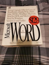 MICROSOFT WORD 1.0/2.0 UPGRADE.  FLOPPIES/DISKETTES .NEVER USED MANUALS SEALED  picture