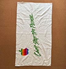 Rare Vintage Apple Computer Promo Set Rainbow Logo Towel Polo Shirt Report Pad picture