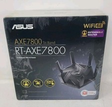 ASUS - RT AXE7800 Tri-Band Wi-Fi Router - Black. New-Factory Sealed *Box Damage* picture