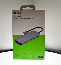 Belkin Connect USB-C 7-in-1 Hub 4K 60Hz HDMI 100W Pass-Through Gray picture