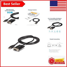 Reliable 6ft USB to Serial Adapter, Null Modem for Legacy Device Connection picture