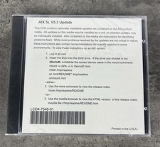 Vtg IBM AIX 5L V5.3 Update DVD CD ROM Sealed picture