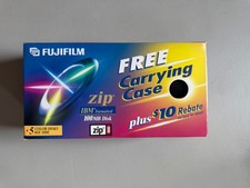 Fujifilm Zip Disk 100MB IBM Formatted Disc w/ Carrying Case 5 Color Disks QwkShp picture