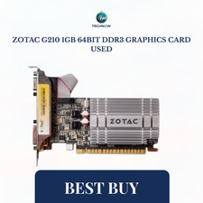 ZOTAC G210 1GB 64BIT DDR3 GRAPHICS CARD Used picture