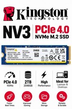 Kingston NV3 2TB NVMe M.2 SSD PCIe 4.0 2048GB Internal Solid State Drive picture