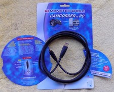 Monster Cable 6ft Camcorder to PC FireWire 4 pin to 6 pin - NWO Blister Pack picture