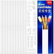 TV Cord Hider, 315in Wire Covers, 20 Count, White Cable Management for Wall picture