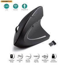 HOMEFISH Vertical Ergonomic Mouse Wireless 2.4GHz Optical 6 Buttons 800-1600 DPI picture