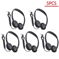 5PCS Wired Stereo Headphones 3.5mm Adjustable Headset for PC Laptop picture
