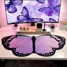 Tellegloww Large Purple Butterfly Gaming Mouse 35.4L x 15.8W inches, picture
