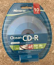 MEMOREX OCEAN CD-R - 10 Pack 48 X 700 MB 80 min - NEW SEALED picture
