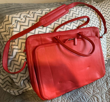 LEVENGER Red Leather Computer Laptop Bag picture