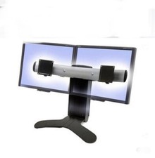 New Ergotron 33-299-195 LX Dual Display Lift Stand black picture