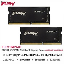 FURY IMPACT DDR4 64GB 4x16GB 2400mHZ PC4-19200 1.2V SO-DIMM Laptop Memory RAM picture