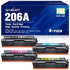 206A 4-Pack Toner with Chip for HP LaserJet M255dw MFP M283fdw M283Cdw M283 picture