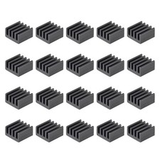 9x9x5mm Black Sticky Aluminum Heatsink Electronics Cooler for IC,MOS 20 Pcs picture