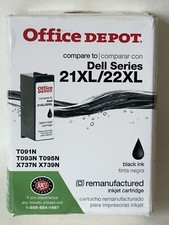 Office Depot Dell 21XL/22XL Black Ink Cartridge T091N/T093N/T095N/X737N/X739N picture