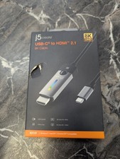 J5Create USB-C to HDMI 2.1 8K Cable JCC157 Plug and Play Connection Gray/Black picture