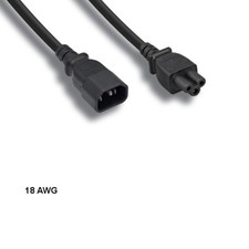 LOT 10pcs 3ft 18 AWG 3 Prong Power Cable IEC-60320 C14 to C5 10A/300V SJT Black picture