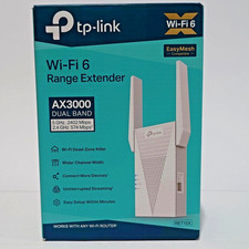 TP-Link RE715X AX3000 Wi-Fi 6 Dual Band Range Extender Gigabit LAN White Mesh picture