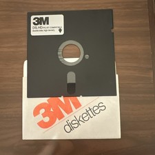 Vintage 3M 5.25” Floppy Disk DS HD PC/AT Compatible w/ Original Sleeve Untested picture