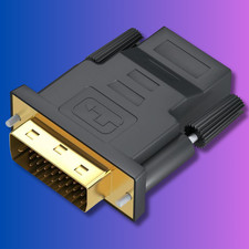 DVI-D Male (24+1 pin) to HDMI Female (19-pin) HD HDTV Monitor Display Adapter picture