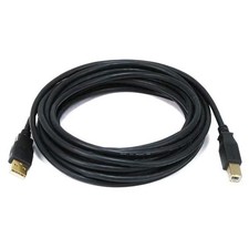 Monoprice Standard USB Cable,Black,15ft L 5440 Monoprice 5440 0844660054405 picture