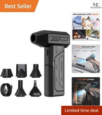 130000RPM Cordless Air Duster - Rechargeable with Adjustable Speed & LED Light picture