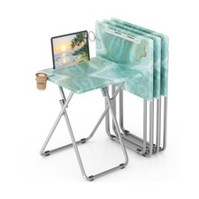 TV Trays Table Set of 4 Portable Folding TV Tray Table TV Dinner Tray with St... picture