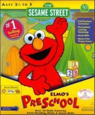 Sesame Street Elmo's Preschool PC CD learn numbers reading shapes spelling game picture