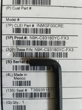 Cisco N9K-C93180YC-FX3 Nexus 9300 48p 1/10/25G, 6p 40/100G Switch - Port Exhust picture