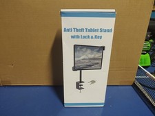 Anti-Theft Tablet Stand with Lock & Key - Heavy Duty Desk Mount Clamp Holder picture