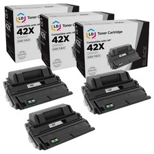 LD Compatible Replacements for HP 42X / Q5942X 3PK HY Black Toner Cartridges picture